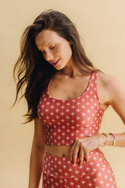 Shorts slim Red Tile