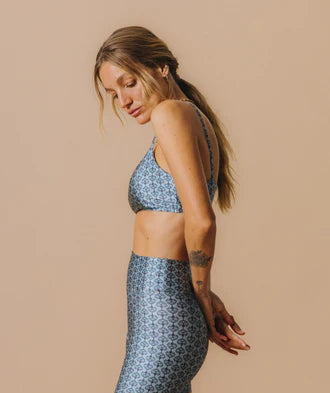 Conjunto slim & top fit Celeste